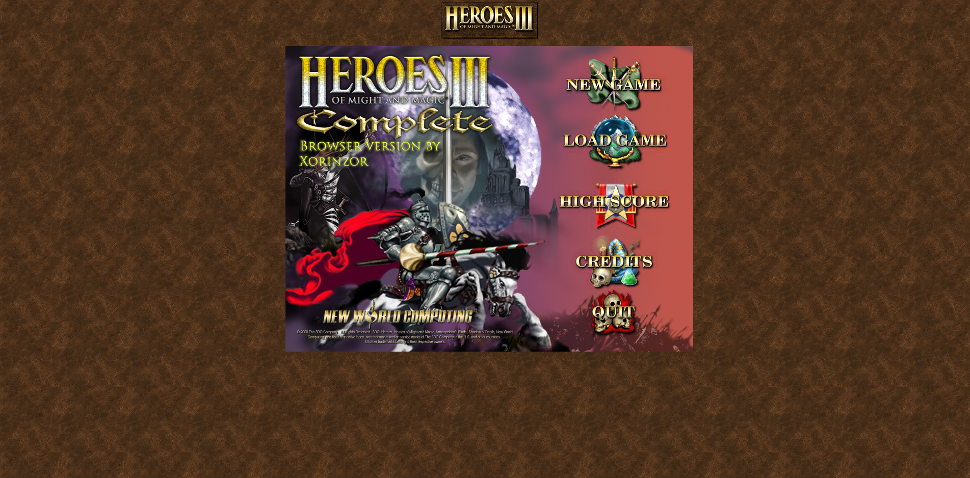 Heroes 3 Web version